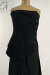 Marc le bihan half jacketless shoulder strap dress 2145 black